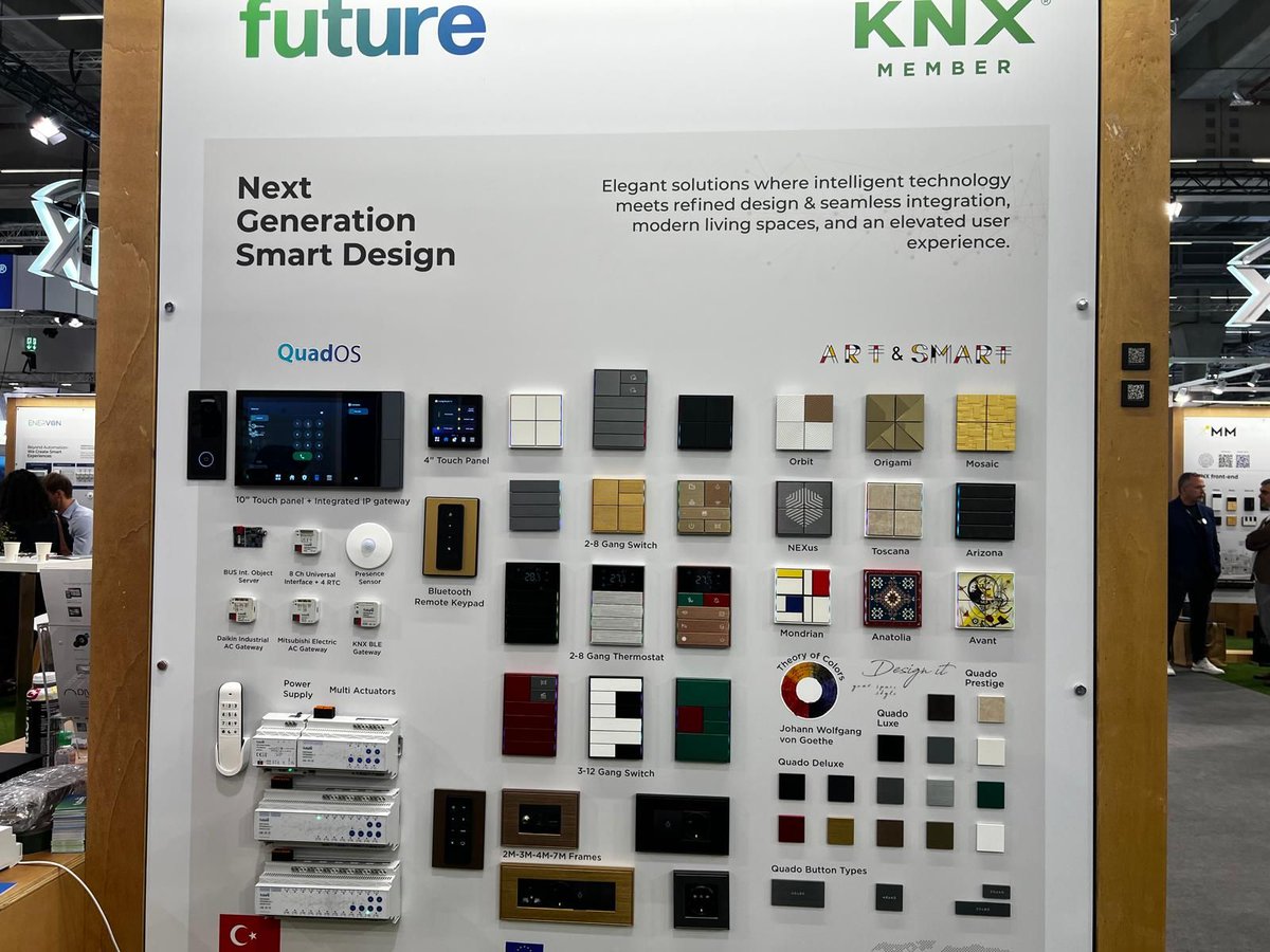 FuturasmusGroup's tweet image. At the FutureKNX booth we saw several interesting KNX solutions for control, comfort and building automation. Our thanks to YUSUF NOYAN AYDIN for taking the time to walk us through the products. 👏

#KNX #LightAndBuilding #FutureKNX #SmartBuildings #BuildingAutomation