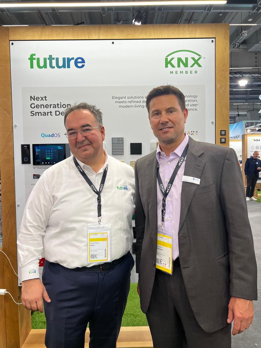 FuturasmusGroup's tweet image. At the FutureKNX booth we saw several interesting KNX solutions for control, comfort and building automation. Our thanks to YUSUF NOYAN AYDIN for taking the time to walk us through the products. 👏

#KNX #LightAndBuilding #FutureKNX #SmartBuildings #BuildingAutomation