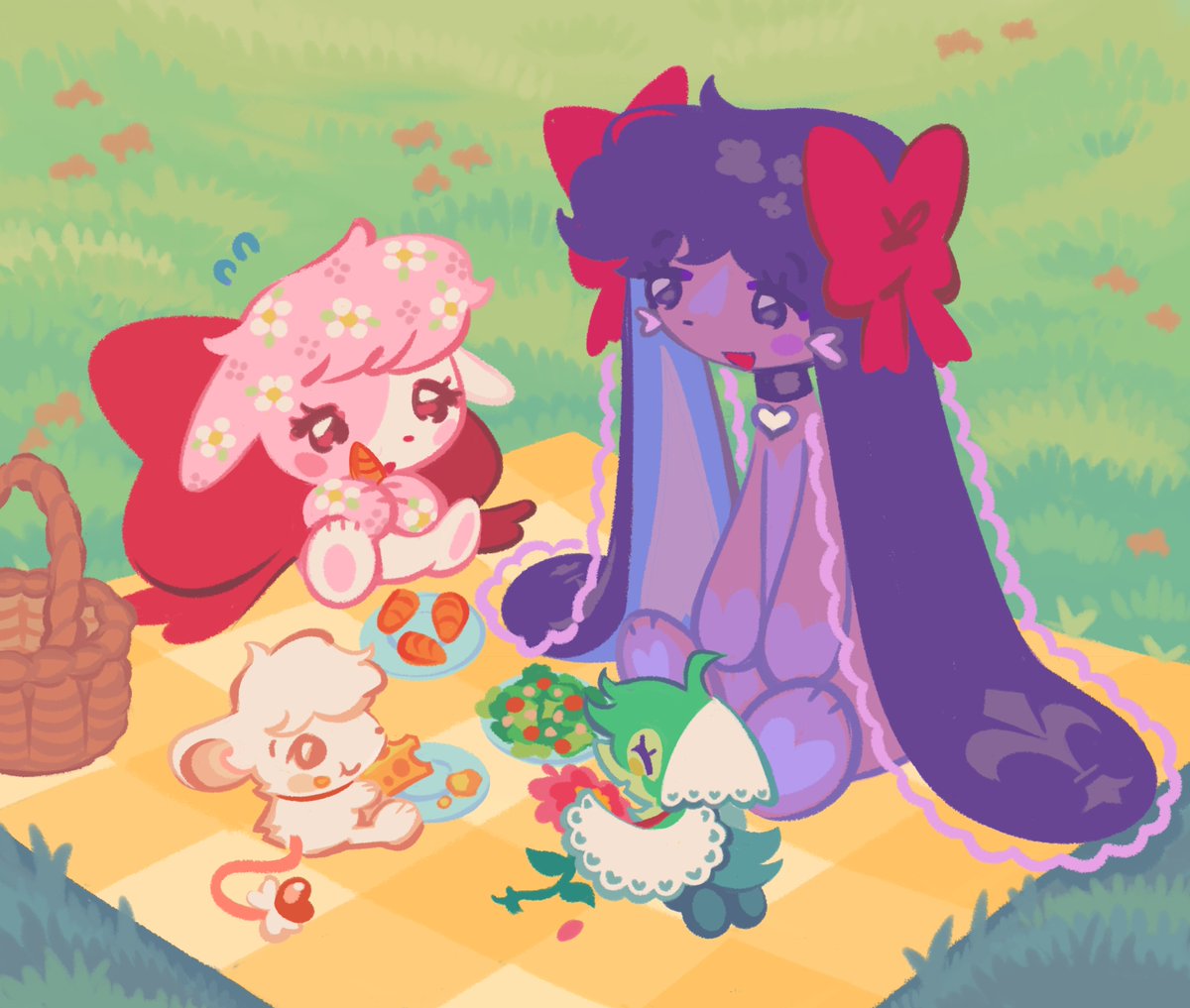 critters having a picnic