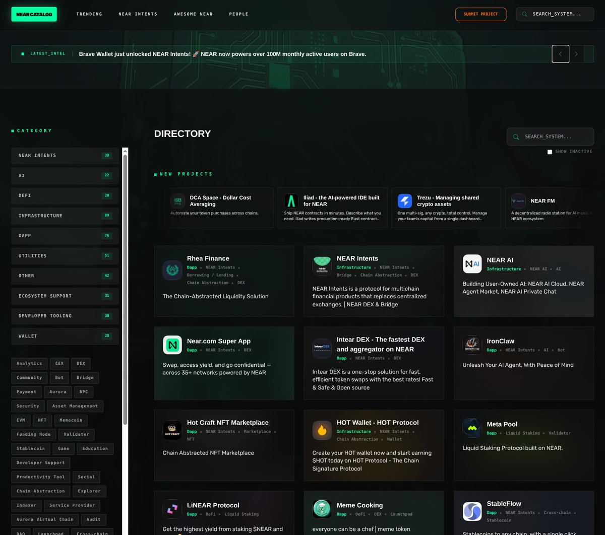NEARCatalog - NEAR Projects Ecosystem Map tweet media