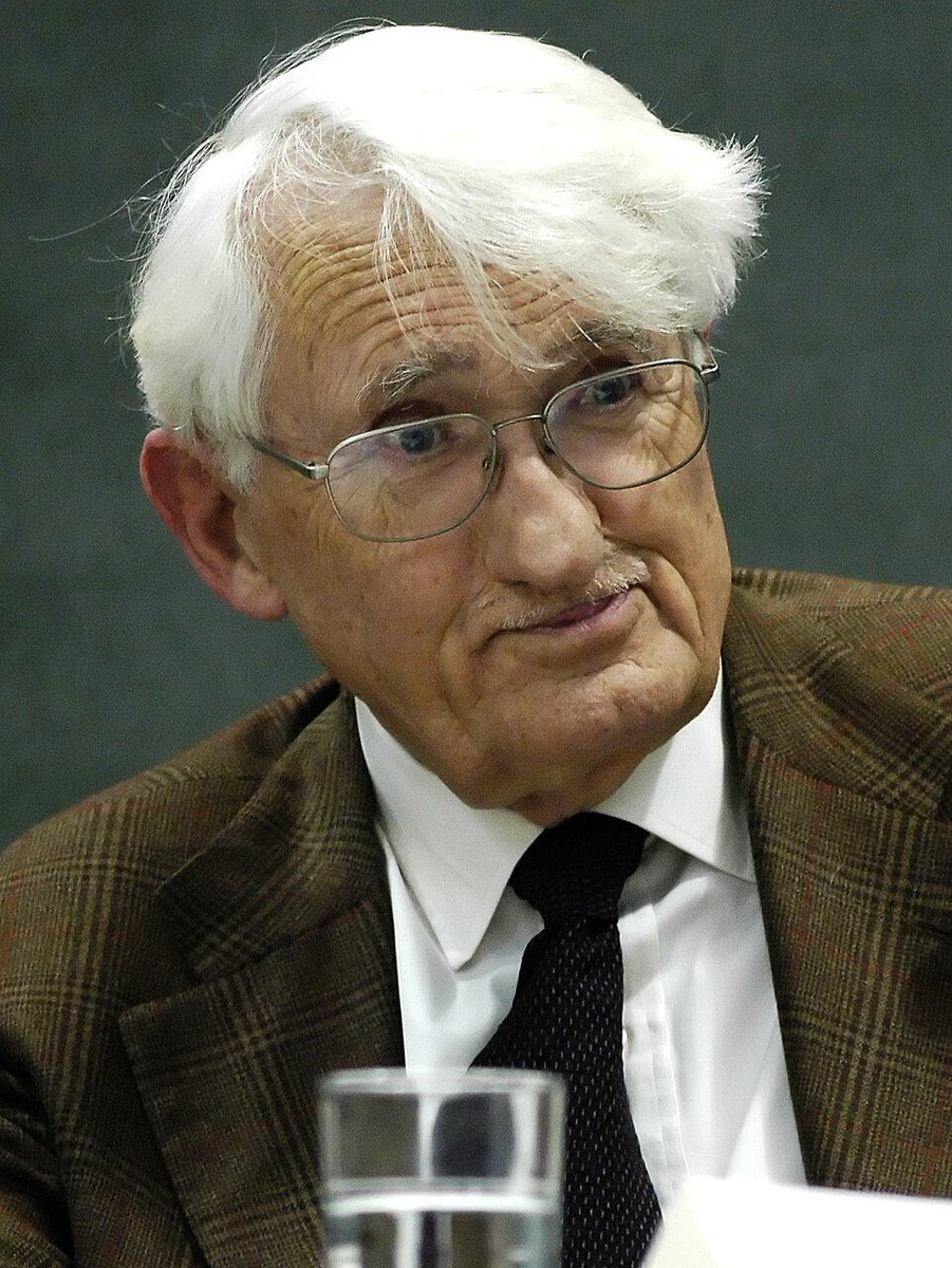 BovrilG's tweet photo. I am hearing that on his deathbed, Jürgen Habermas saw the light of Schmittian power politics and flawlessly recited the entirety of Der Begriff des Politischen. Even now he exists in a heavenly Ausnahmenzustand. Truly, the distinction between friend and enemy is existential! https://t.co/T6WQifTAnK