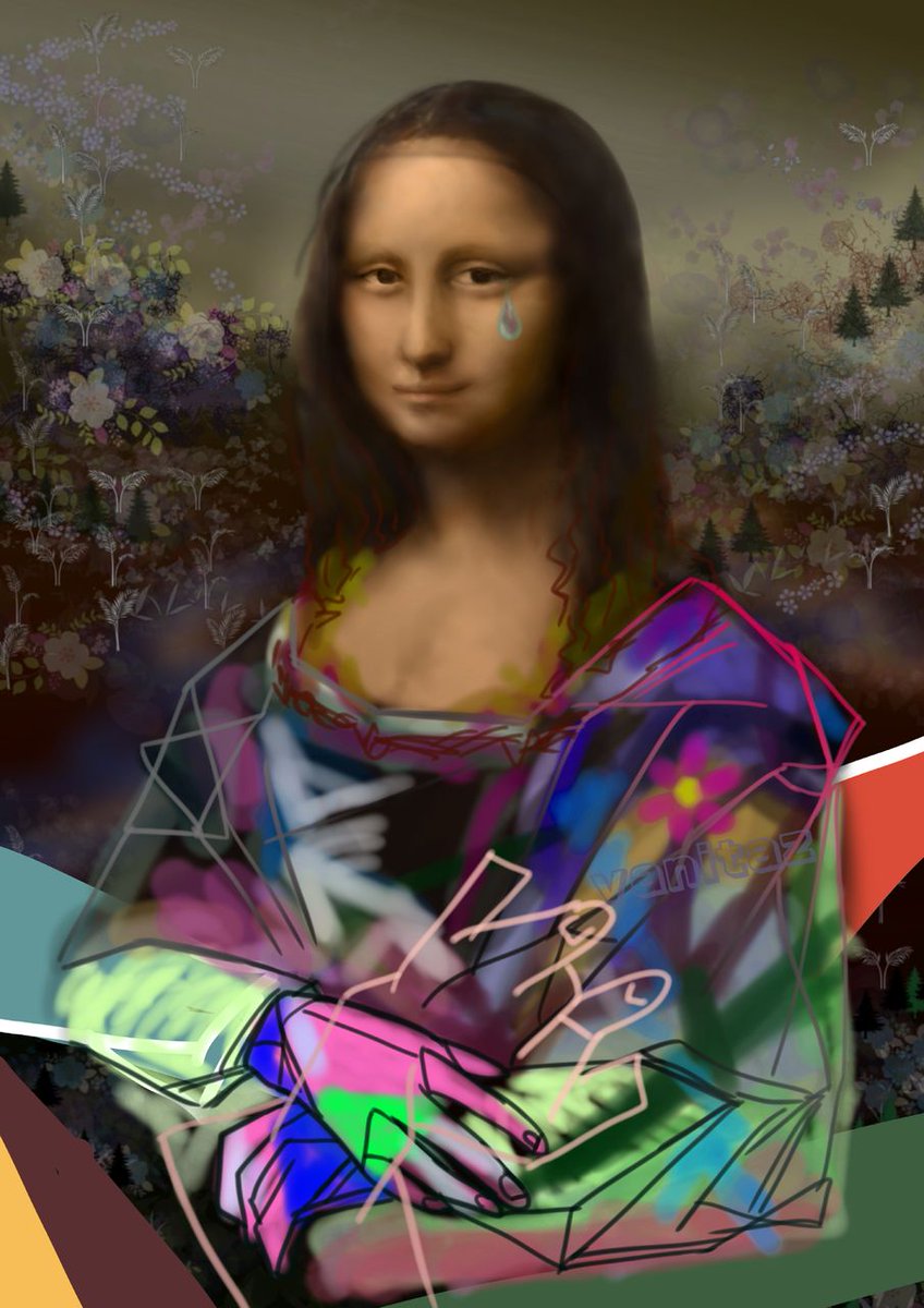 泣く女(微笑) medibang.com/picture/642603… #ARTstreet #MediBang #アート #描いてみた #モナリザ #ピカソ