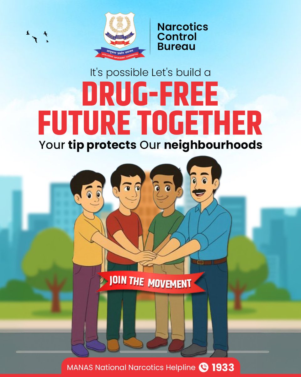 Report drug peddlers on the MANAS portal. 
✓ 24/7 toll-free helpline 1933
✓ Anonymity and safety for everyone
✓ Visit the MANAS Portal: ncbmanas.gov.in
#DrugFreelndia #goabeach
#drugfreegoa #goanews #goa #GoaAssembly #goancb #ncbgoa #SayNoToDrugs