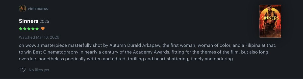 gets ko na 

#Sinners #Oscars