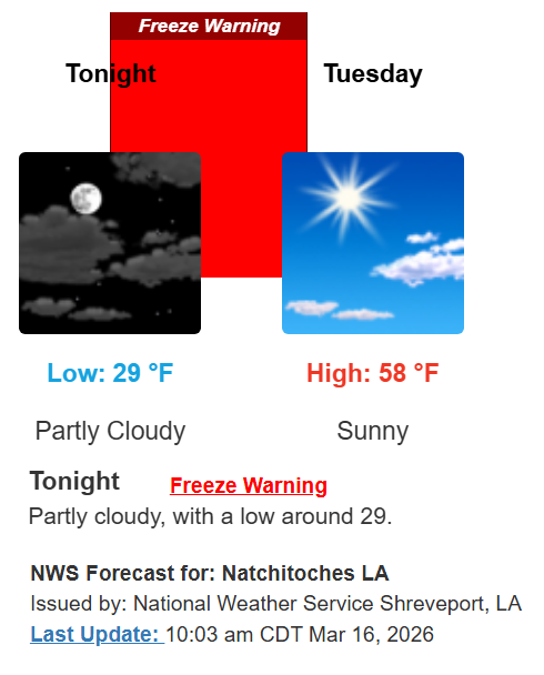 #Natchitoches LA
#lawx