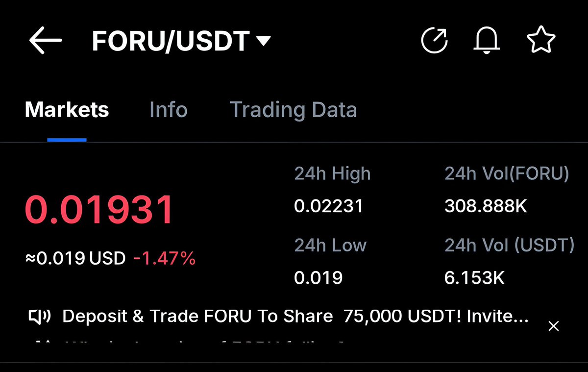 DeFiXpace's tweet image. The market is in good condition, and the @foruai token has been holding strong on MEXC since its listing last week.

$FORU is also now listed on PancakeSwap on @BNBCHAIN following the FORU TGE.

#FORU $FORU Token