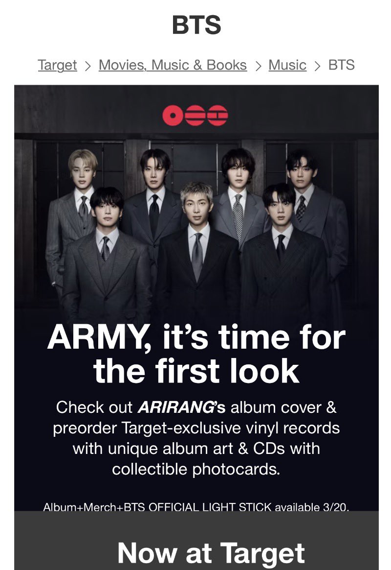 CYPHERS_DDAENG3's tweet photo. when you search BTS on Target search bar they look like this. They have also shop by category so that it’s easy to shop. 

🔗: https://t.co/BtKKEvDyuI

#BTS_ARIRANG  #BTSxTarget #BTS https://t.co/TCKeLdxZPP