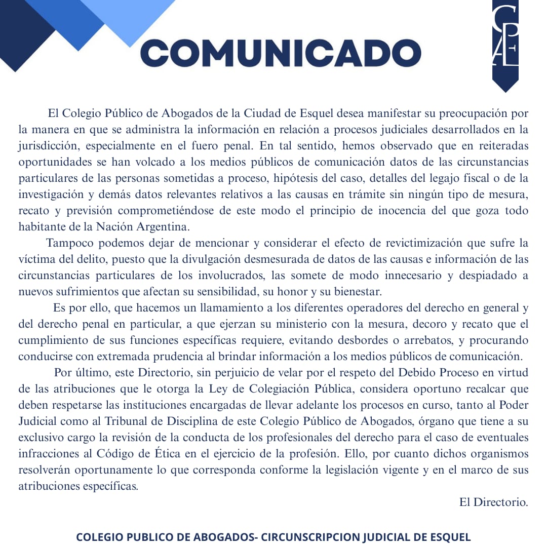 Colegio Abogados Esquel tweet media