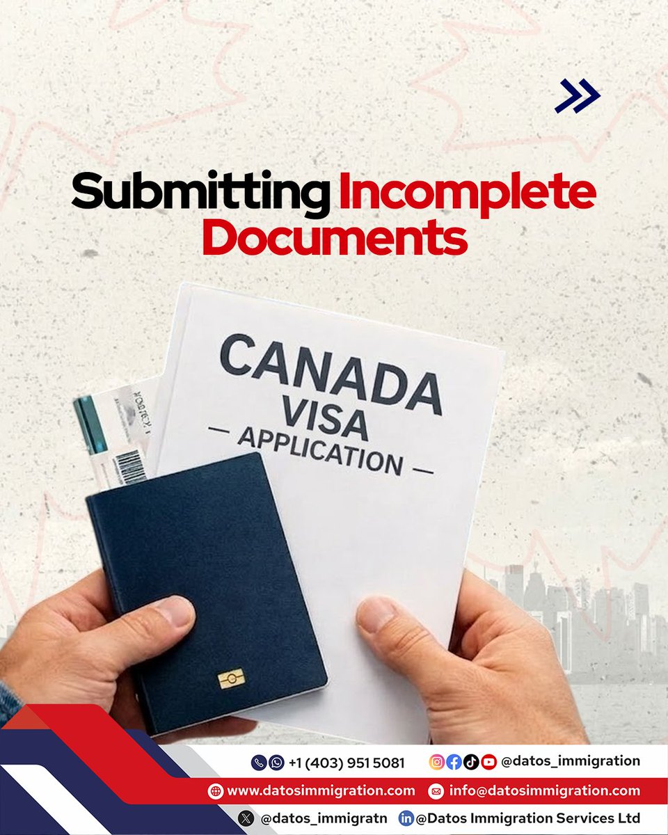 datos_immigratn's tweet image. Small mistakes can cause big delays in immigration applications. 

Make sure you get it right the first time.

#DatosImmigration
 #VisaTips #ImmigrationAdvice #CanadaVisaHelp