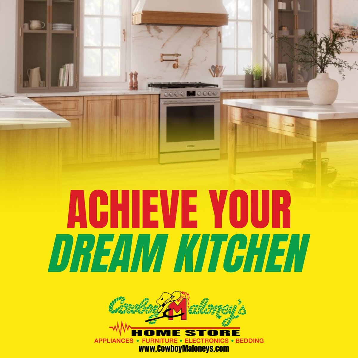 CowboyMaloneyMS's tweet image. The kitchen of your dreams starts here!

We carry an array of kitchen appliances that are sure to bring any home to life 🙌

#HomeStore #HomeUpgrade #ShopLocal #HomeEssentials #NewAppliances #GreatDeals #Savings