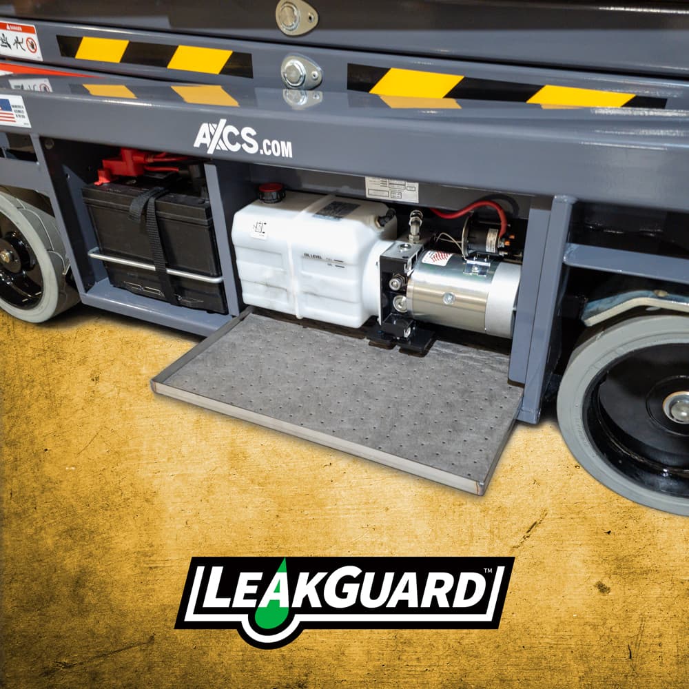 AXCS_Equipment's tweet photo. Ditch the messy equipment diapers! 🚫🧷

LeakGuard™  is the ultimate fluid containment system for scissor lifts.
⏱️ Easy-access tray for fast pad changes
🛑 Prevents costly jobsite rework

Learn more: https://t.co/4BGFH2hzX4
#AXCSEquipment #LeakGuard #ScissorLifts #Construction https://t.co/gplpi9o1Vh