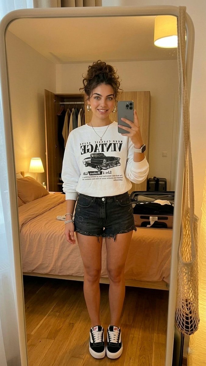 VeroLucy00's tweet image. Sunday mood: comfy &amp;amp; happy. 🧸🖤
​#MirrorSelfie
​#SundayOOTD
​#VintageStyle
​#CasualVibes