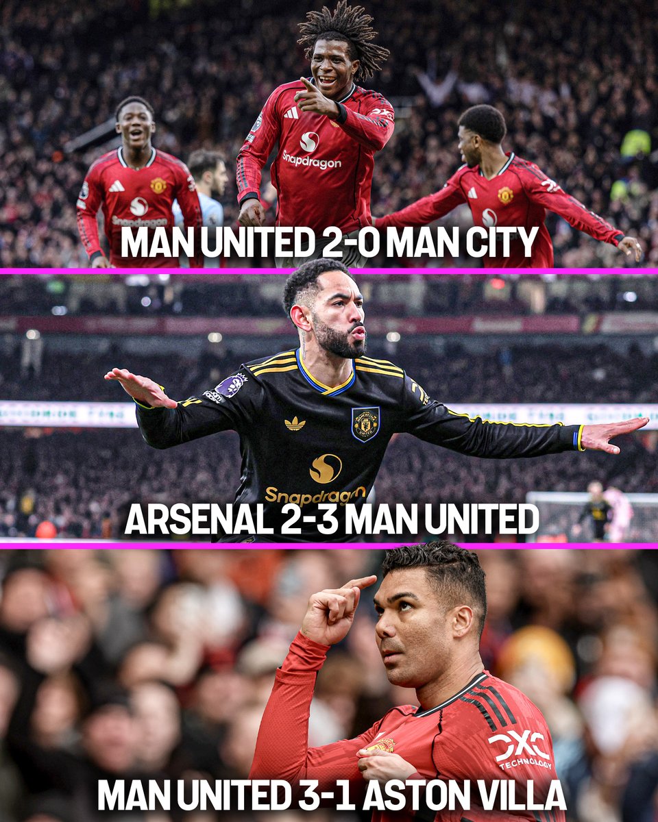 footballontnt's tweet photo. Man United have beaten the three other PL sides in the top four in the last two months 📈 https://t.co/1APinmdmPc