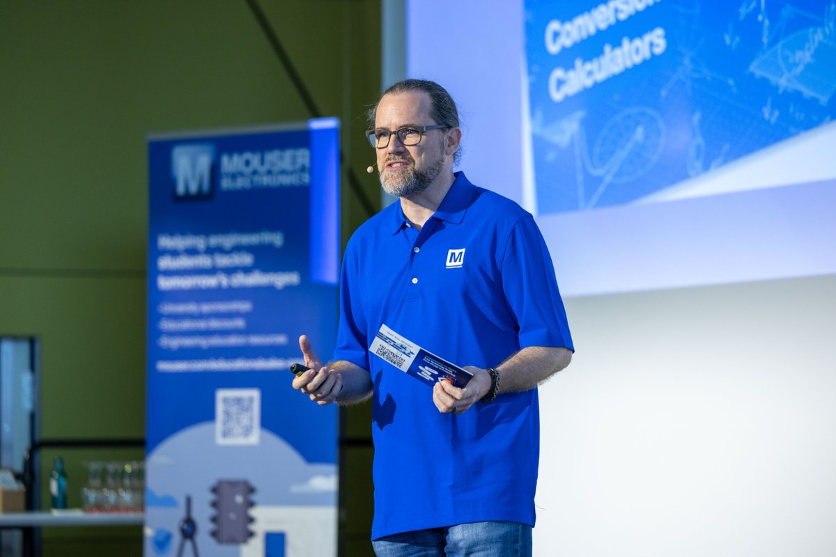 MouserElecEU's tweet photo. 🎓 Great Student Day at #embeddedworld2026! Students from across Europe joined for inspiring talks, career insights & hall explorations.
Proud that Mouser Electronics sponsored this event and supported the next generation of engineers! 💙 #ew26 #StudentDay https://t.co/hG9xlJ1Kyu