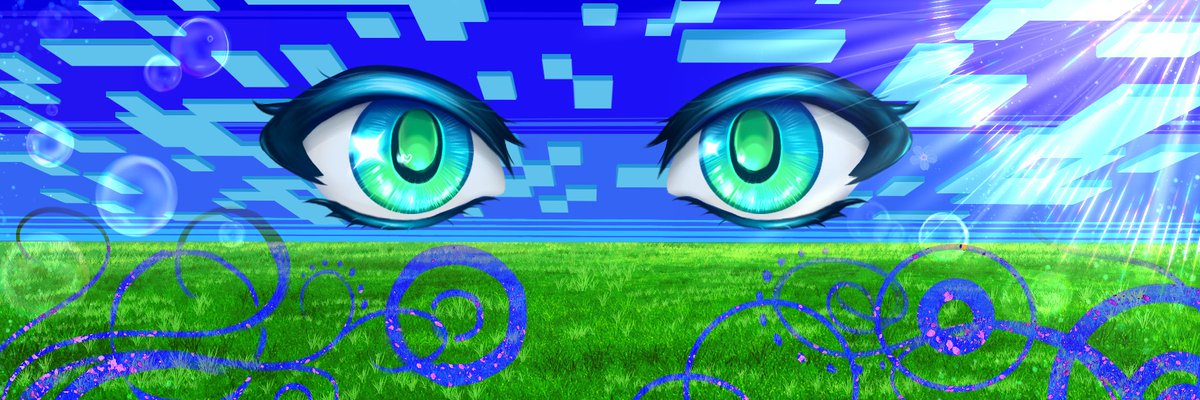 netsukeaoba's tweet photo. @XenommArt this is my most recent artwork! i'm a pre-debut pngtuber with a frutiger aero/surreal aesthetic ! :D https://t.co/NLmPEQ6Pd2