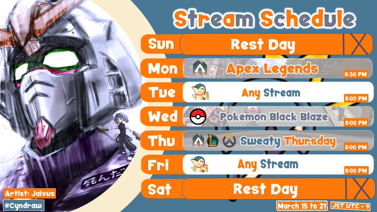 CyndamiVT's tweet photo. 🌟SCHED FOR MARCH 15-21🌟

Hi! Another week of March sweeps by and another Schedposting arrives!

It's gonna be a full week for me due to Midterms but I think it should be fine for my mental!

See you in the following scheds yes??

Art: #Cyndraw
Live: #Eemdami https://t.co/SPswwXG6K7