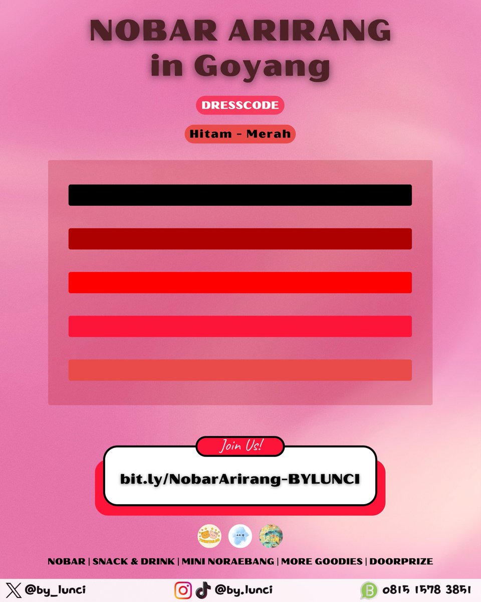 ★★ dresscode ★★

Dresscode bersifat TIDAK WAJIB ya, pakai baju senyaman kalian!😉

[ nobar bts bangtan army arirang goyang jakarta jaksel jabodetabek offline seoul ]