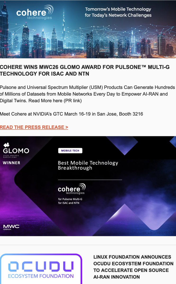 Cohere Technologies tweet media