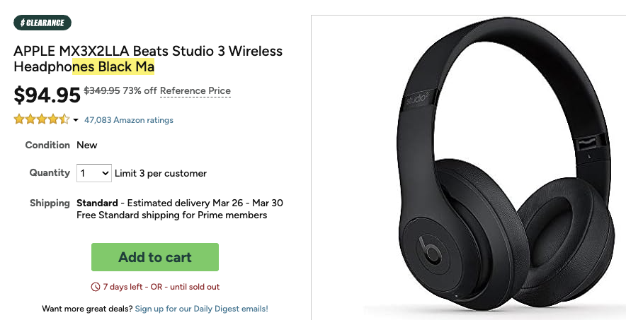 Pricerrors's tweet photo. IN STOCK - BEATS STUDIO 3 HEADPHONES 

$94.95 on this listing 

https://t.co/XD4DZkya4v #ad https://t.co/73NutZOlHe