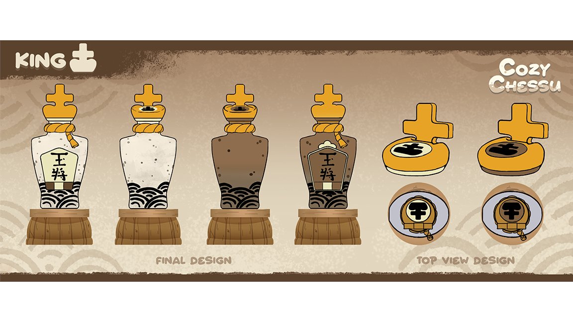 AllinTactics's tweet photo. Check out our design of the King Piece! Inspired by traditional sake flasks Tokkuri, these bottles are impossible to open so you don't need to worry about messy spills during a heated game! Wishlist Cozy Chessu now on Steam!  #cozychessu #indiegame #indiedev #chessgame #gameart https://t.co/M40CKtizX3