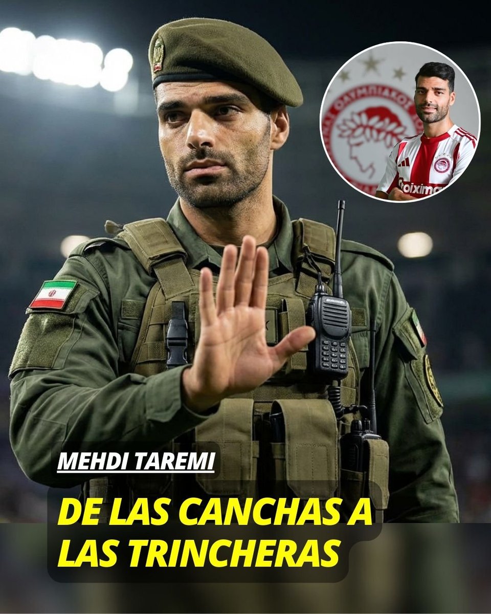 Mehdi Taremi, estrella del Olympiakos y referente de la selección de Irán, sacudió al mundo del fútbol con una decisión inesperada.

Dejar el lujo del fútbol europeo para ponerse el uniforme y defender a su país.

Ni los millones ni la fama lo frenaron.
Su mensaje fue claro: