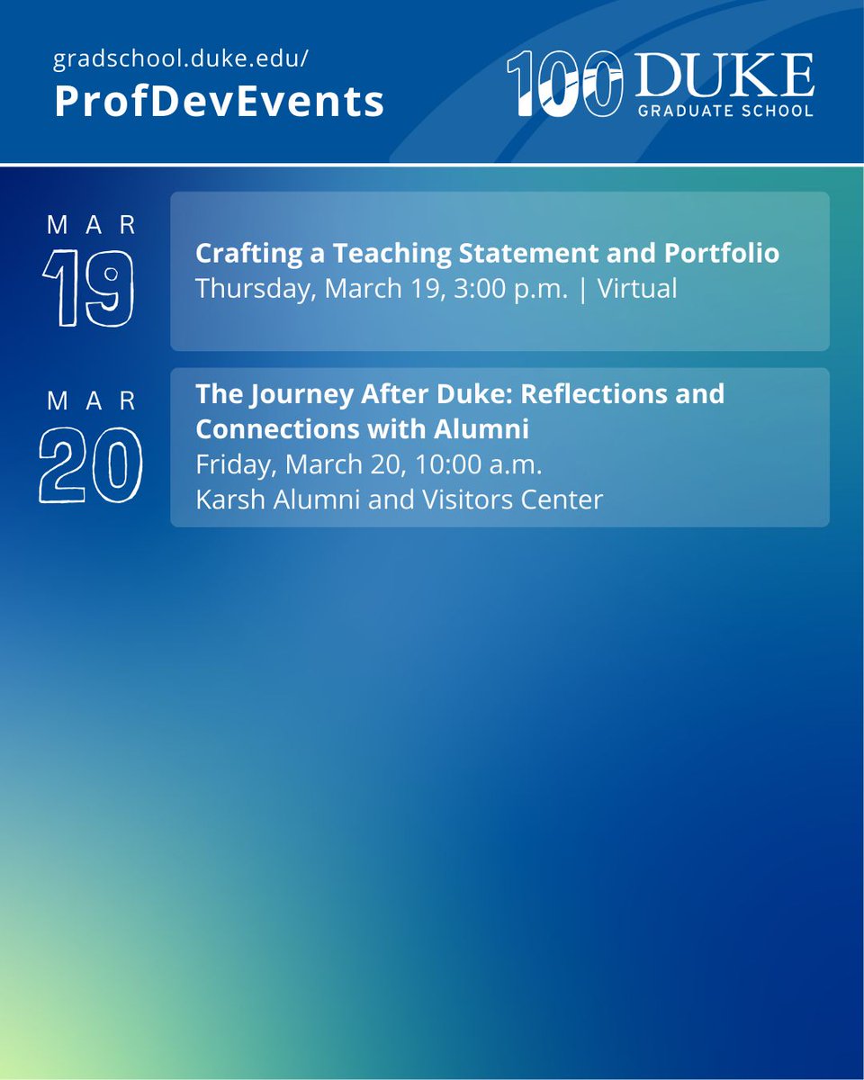 Duke Graduate School tweet media