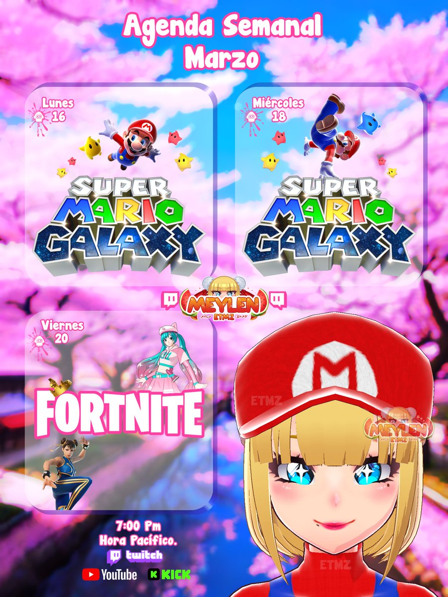 Meylen_ETMZ's tweet photo. Una semanita más de Mario gorritas!!

Siganme en:
https://t.co/LGYPJsNlqn
Comenzamos apartir de las 7 pm,  hora pacífico,  en Twitch, Youtube y Kick! 
#meylenetmz #vtuber  #horario #twitch #twitchstreamer https://t.co/57hIGpVp6A