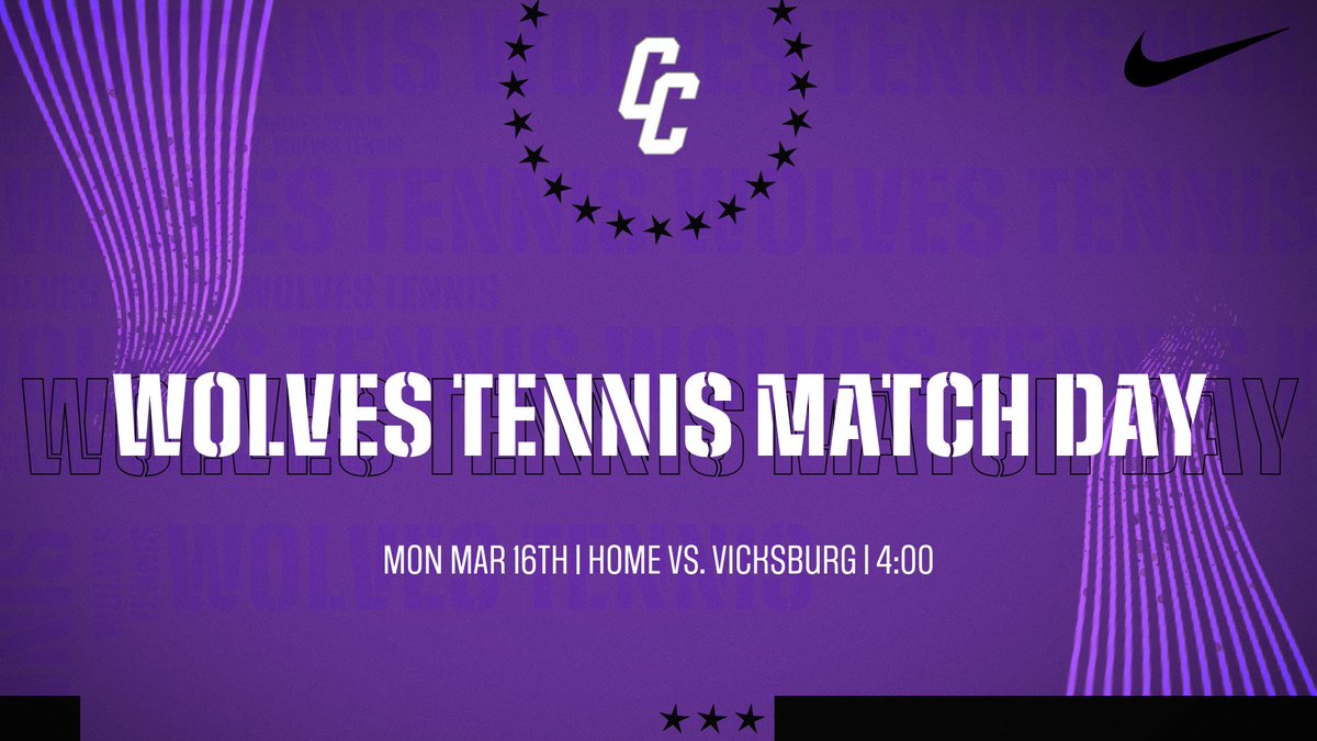 CCWolvesAthl's tweet photo. 🎾HOME MATCH DAY!🎾
#GoWolves #WolvesWin https://t.co/jNPu8zTGAp