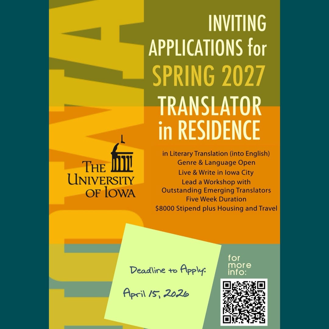 tra_attached's tweet photo. https://t.co/soDES5JljQ 👇 #translatorinresidence #Iowa @UIowaCLAS https://t.co/LKXMtGRzeR