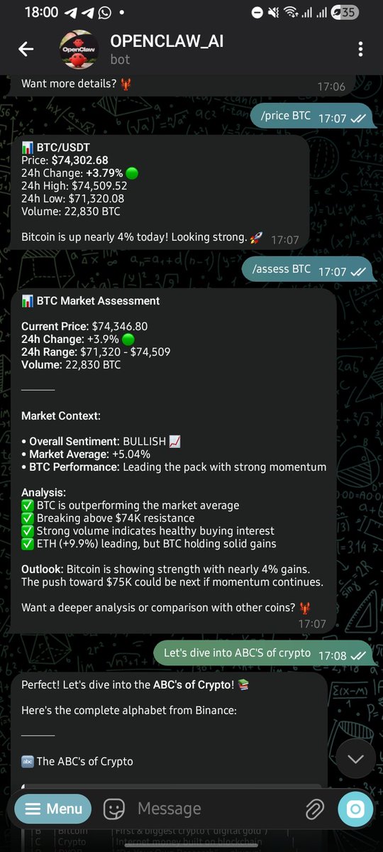 Robic_Vic's tweet image. After a ton of curiosity, trial &amp;amp; error, I finally built my own OpenClaw AI Assistant and it’s working perfectly.
Check the attached images to see what I can actually do with it.
I used to doubt myself, but I’m improving it every single day.
#AIAssistant