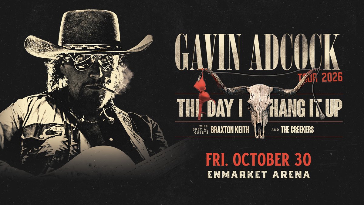 enmarketarena's tweet photo. What's going on Savannah🤙 Gavin Adcock is heading our way with The Day I Hang it Up Tour along with Braxton Keith on October 30th. Tickets go on sale Friday, March 20th🔥 https://t.co/xD6gMyED8M