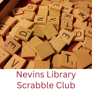 Join us at our next Adult Scrabble Club meeting!

Apr 1 at 6:30pm All levels are welcome, come and enjoy some nerdy fun!!

No Registration Needed.