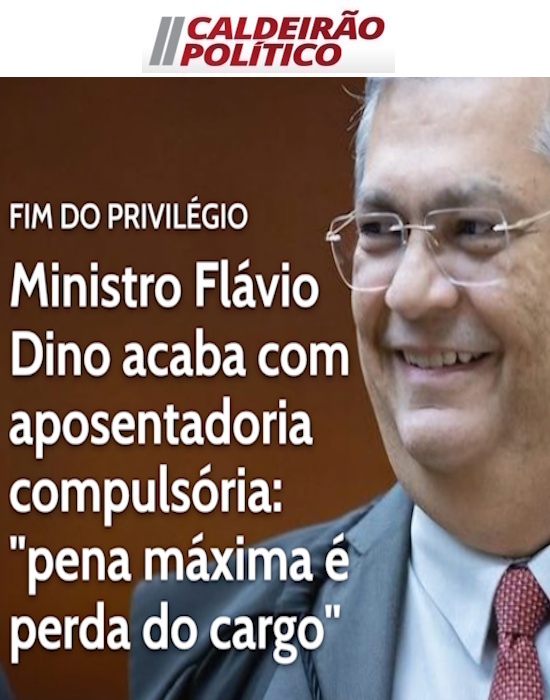 caldpolitico's tweet image. FIM DA IMPUNIDADE
O ministro Flávio Dino, do Supremo Tribunal Federal (STF), decidiu hoje (16) que a maior punição por violações disciplinares, no CNJ, deve ser a perda do cargo de magistrado.
#stf #flaviodino #fimdaimpunidade #cnj #perdadocargo
x.gd/NBlfs