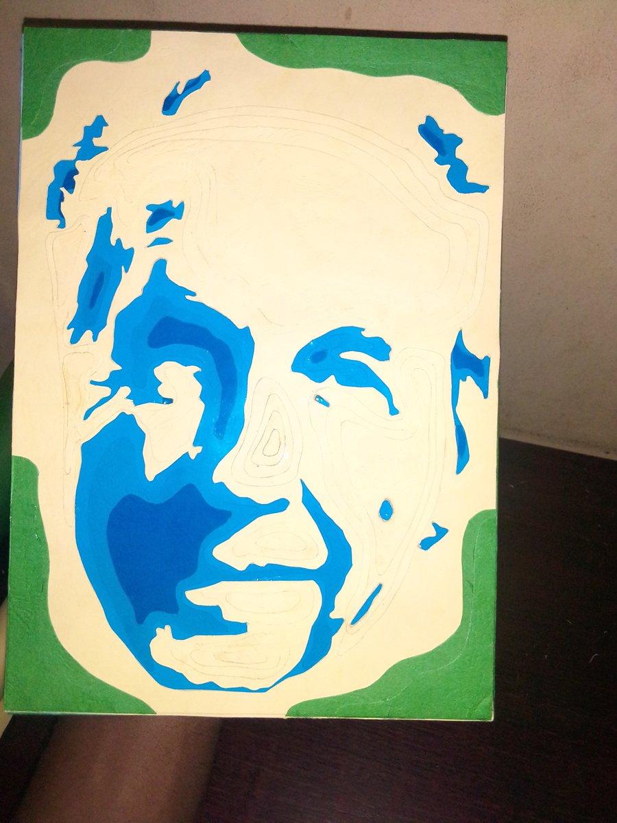 Made this contour line model of Frank Lloyd wright in my 2nd year of studying Architecture