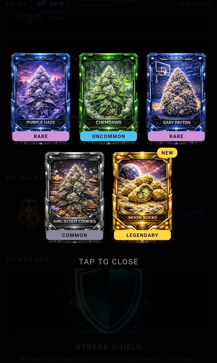 After being unlucky for the past packs. Finally landed my legendary in <a href="/KushyProd/">KushyProd</a> 🔥🔥

Start your farm now and use puff code: rxl.slr

👨‍🌾🫡