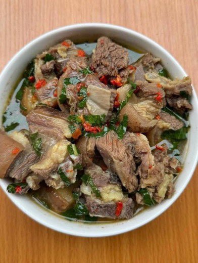 Catfish pepper soup or goat meat pepper soup