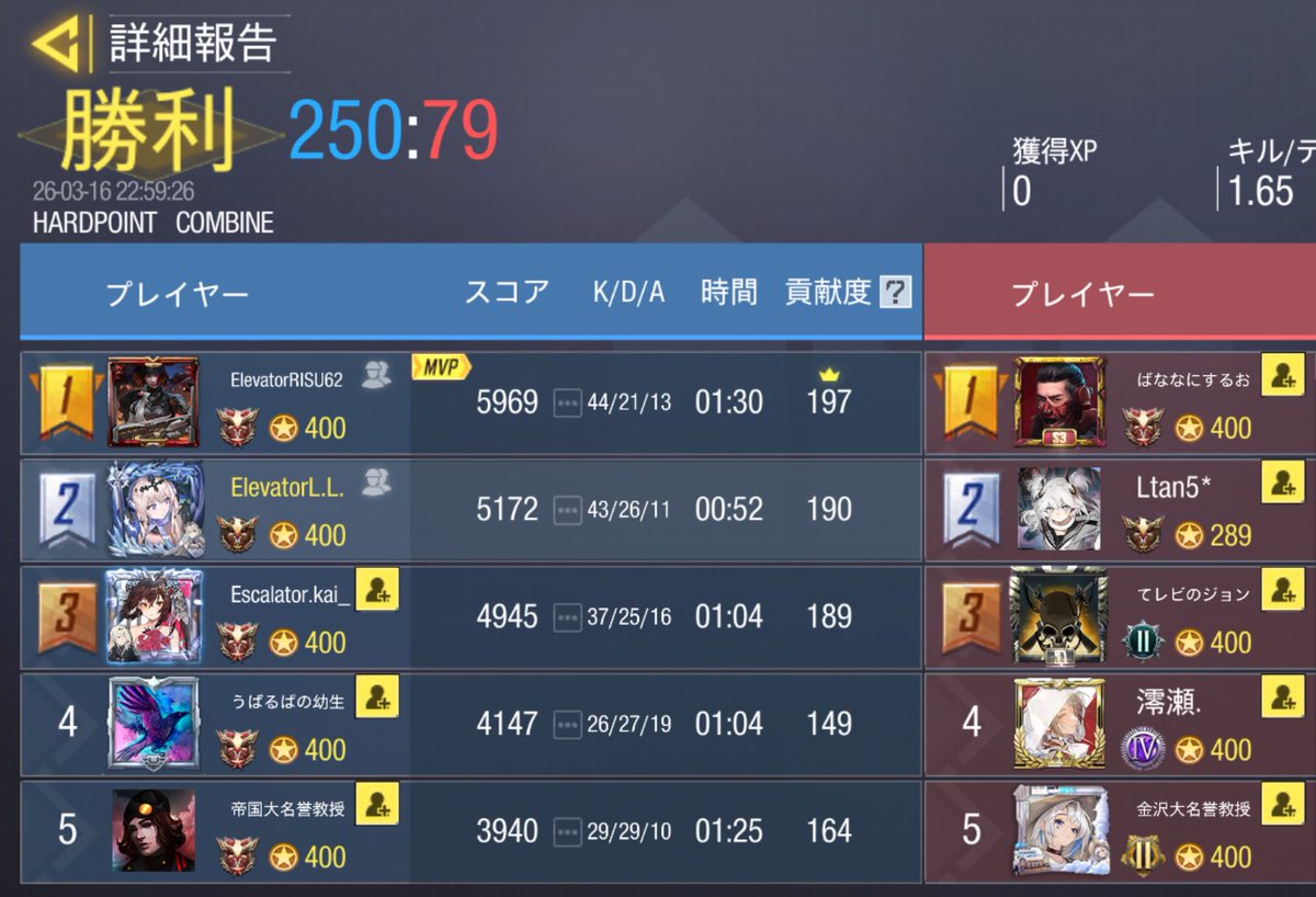 3/16.22:00  
Aurelia <a href="/team_jellyfish_/">Aurelia</a> 様
4-0 勝ち
対戦ありがとうございました😊
またよろしくお願いします🙇‍♀️