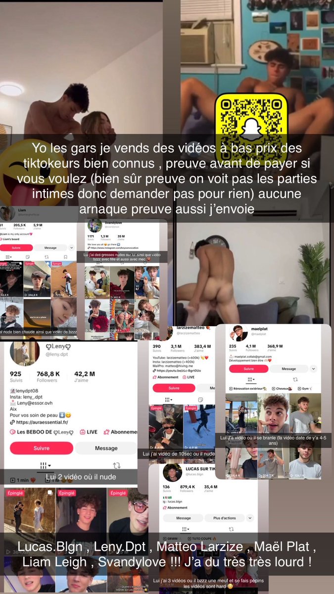 Vend nude influenceurs