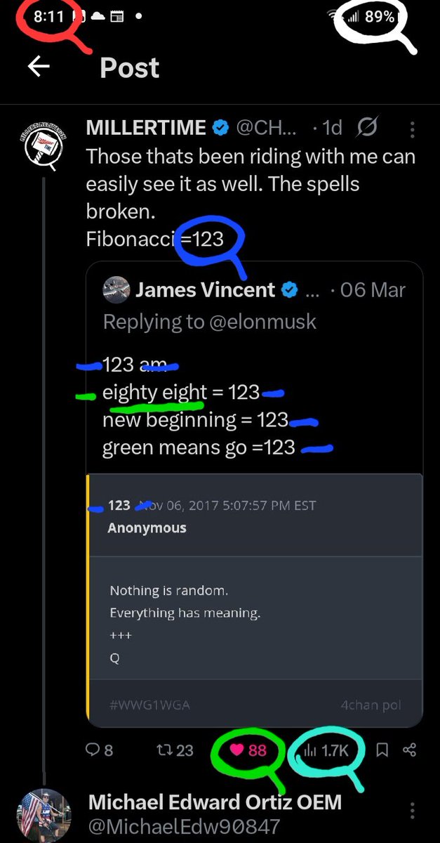 DeanDavis33's tweet photo. Seriously Though 🤣
😎8️⃣9️⃣ #EightyNine
🐸1️⃣7️⃣ #Seventeen
🎯8️⃣8️⃣ #EightyEight
😏 #WhatAreTheOdds
8️⃣1️⃣1️⃣ #EightOneOne
1️⃣2️⃣3️⃣ #OneTwoThree
💥 #OneTwoThreeXSix 💥
#EverythingIsConnected https://t.co/Ho1M44uhV2