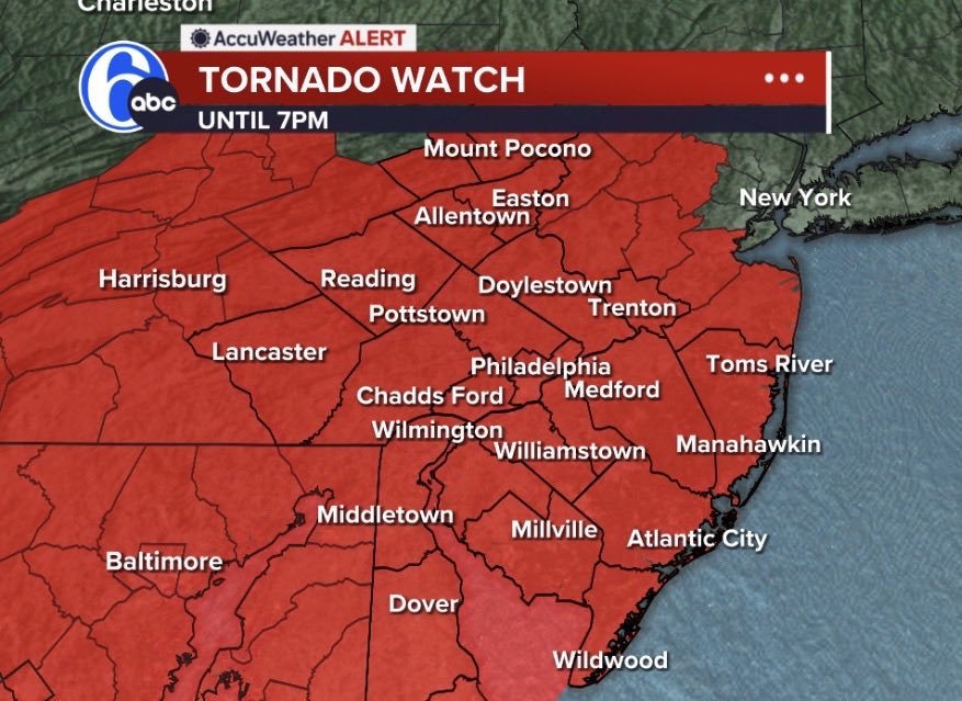 Just a heads up there’s a tornado watch up for the entire area until 7 PM. This just means there is potential for a spin up tornado or two with any storm that develops. Please tune into Payton and Cecily this afternoon, as I am off today.