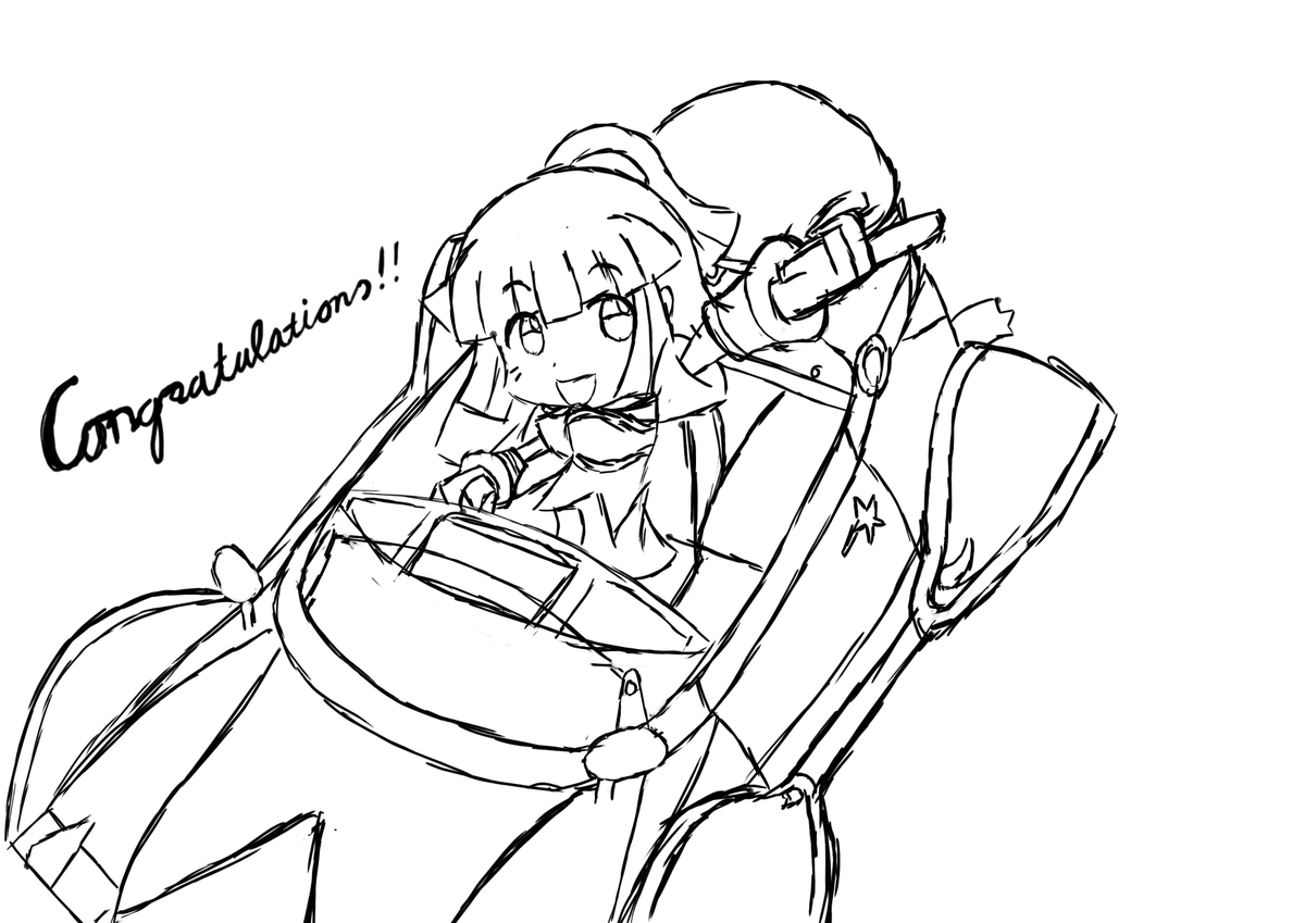 I'll have to properly color/clean this later, but here's a quick sketch for now to celebrate the news