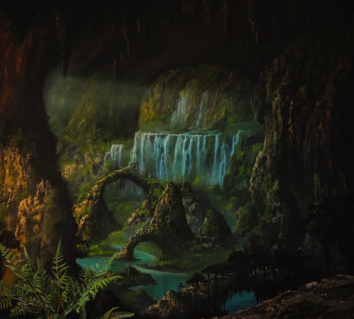 BESPOKEART63's tweet photo. Paintings oil on canvas from the Artworks gallery London. Title JOURNEY TO THE CENTER OF THE EARTH. https://t.co/F9SmoDbaYy