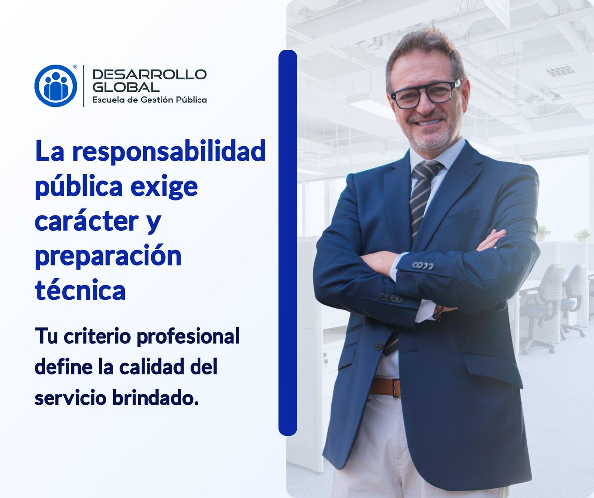 DezaGlobal's tweet photo. La responsabilidad pública exige carácter y preparación técnica ⚖️📚
🙌🏻 Capacítate y fortalece tu impacto profesional 👉🏻 https://t.co/yUKgA7WcdE 

En la gestión pública, la preparación es la base de una actuación responsable 🇵🇪📊

#ResponsabilidadPública #GestiónPública https://t.co/IYtIwHiv95
