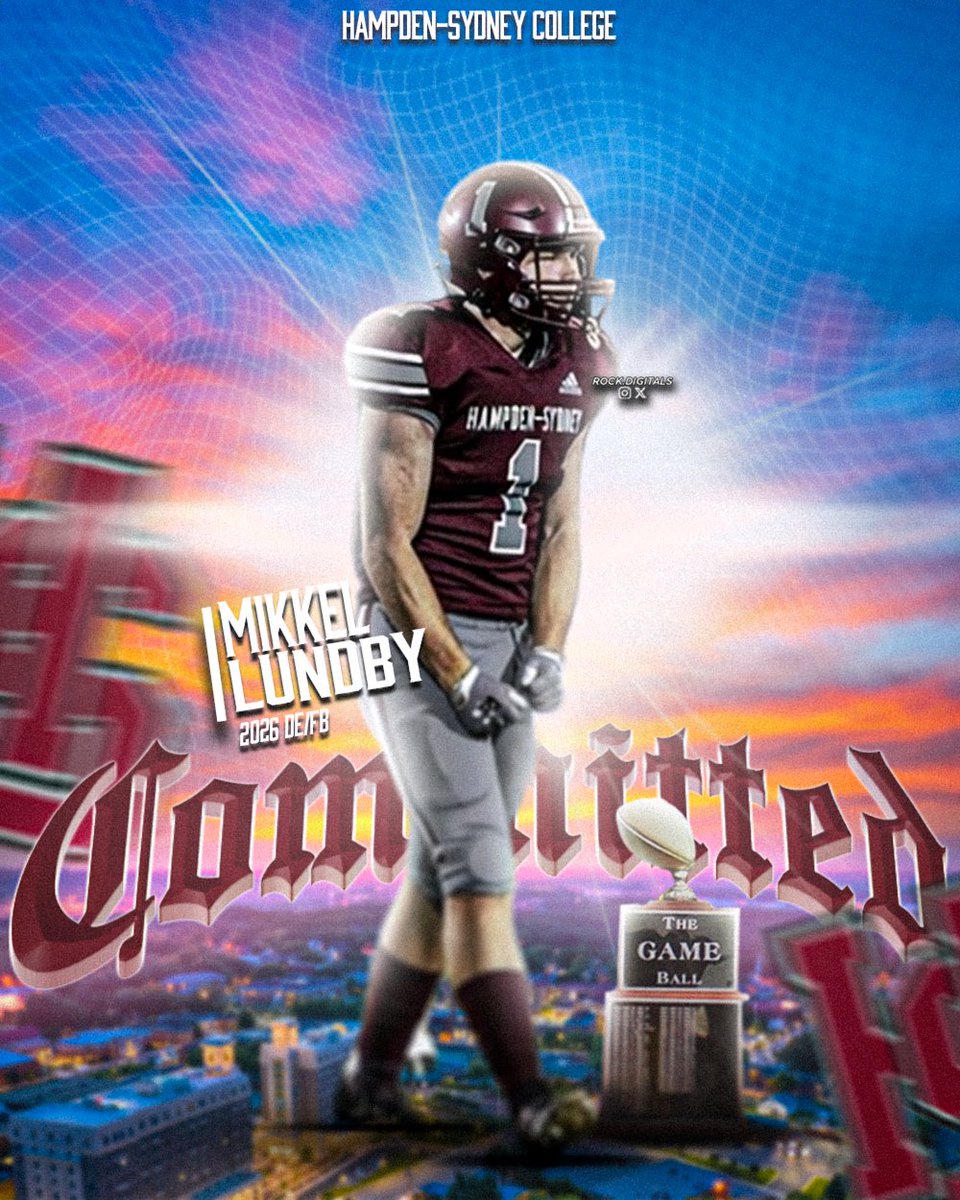 MikkelLundby07's tweet photo. I am blessed to announce my commitment to Hampden-Sydney College. Go Tigers!🐅

@JosephK57052842 @Coach_Luvara 
@GridironImports @GIfootballChris @BrianSpapens @AllenQueen3rd https://t.co/bpaDibB85C