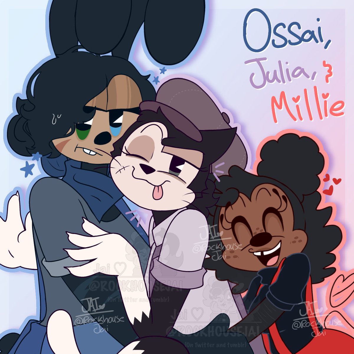 RockhouseJai's tweet photo. The sister!!!
💙💜❤️Ossia,Julia, and Millie!!💙💜❤️

- #Oswaldtheluckyrabbit #JuliustheCat #MickeyMouse https://t.co/qIGilJlucc