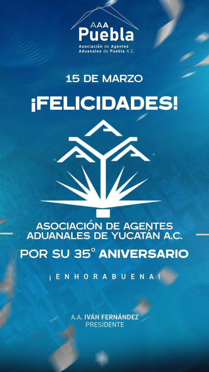 AAA_Yucatan's tweet photo. Gracias por sus felicitaciones! @AAADAM_oficial @aaapuebla @aaacjuarez  #AAAAguascalientes https://t.co/SlDFZ9WrZf