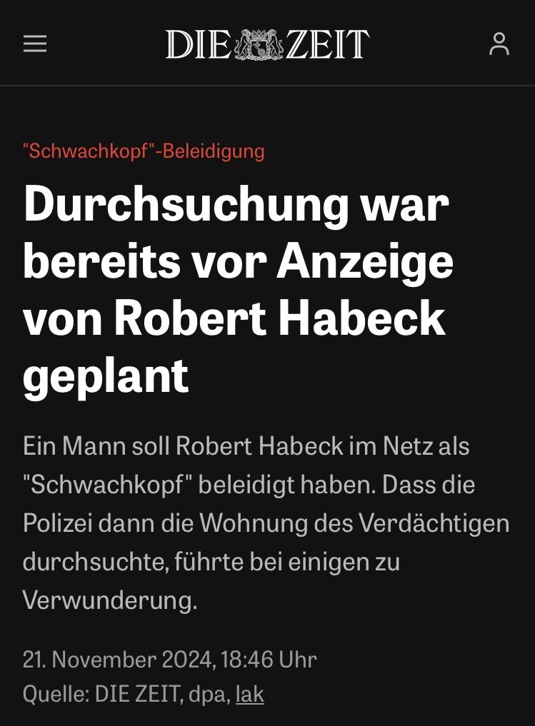 Hausdurchsuchung wegen 1 Post?? Mich nervt gerade das ARD #Die100 hier wieder das Narrativ eines angeblich empfindlichen  #habeck streut. Wahr ist, die Durchsuchung kam wegen der Gesamtheit seiner vielen verstörenden Posts zustande!!! Quelle: Warum ARD???