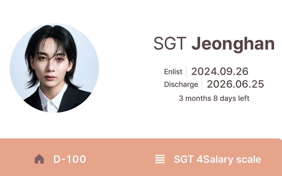 100 days left!!!! Can’t wait to see Jeonghan again!! 🥹🥹🥹