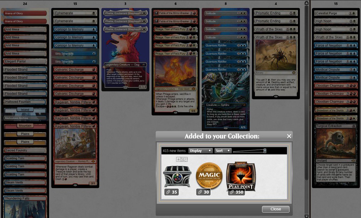 Top 4 del Modern Challenge del lunes, buenas sensaciones empezando la season con Jeskai Blink💙❤️🤍

Prowess 🦍🤡🦍
Goryos 🤡🦍🤡
Mirror 🦍🦍
Aspiring Brew 🦍🦍
Etron 🤡🦍🤡
Prowess 🤡🦍🦍
Boros Energy 🦍🤡🦍

QF Goryos 🦍🦍
SF Storm 🤡🦍🤡