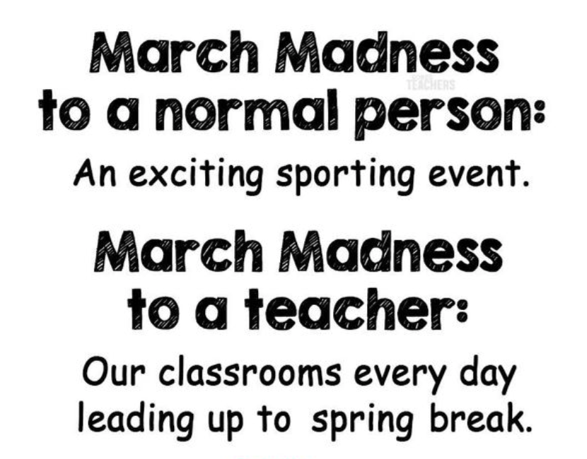 When is your school out for spring break? Are you doing anything fun in the classroom with March Madness?